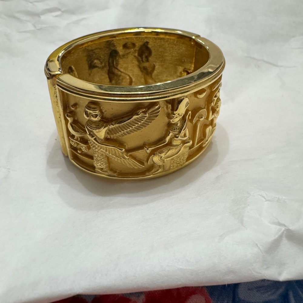 Gold Embossed Cuff Bracelet